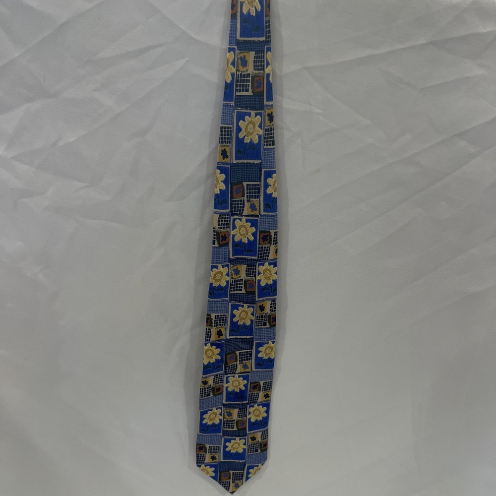 Ted Lapidus Geometric 100% SILK Men's Designer‎ Tie 58" x 3.75" 23